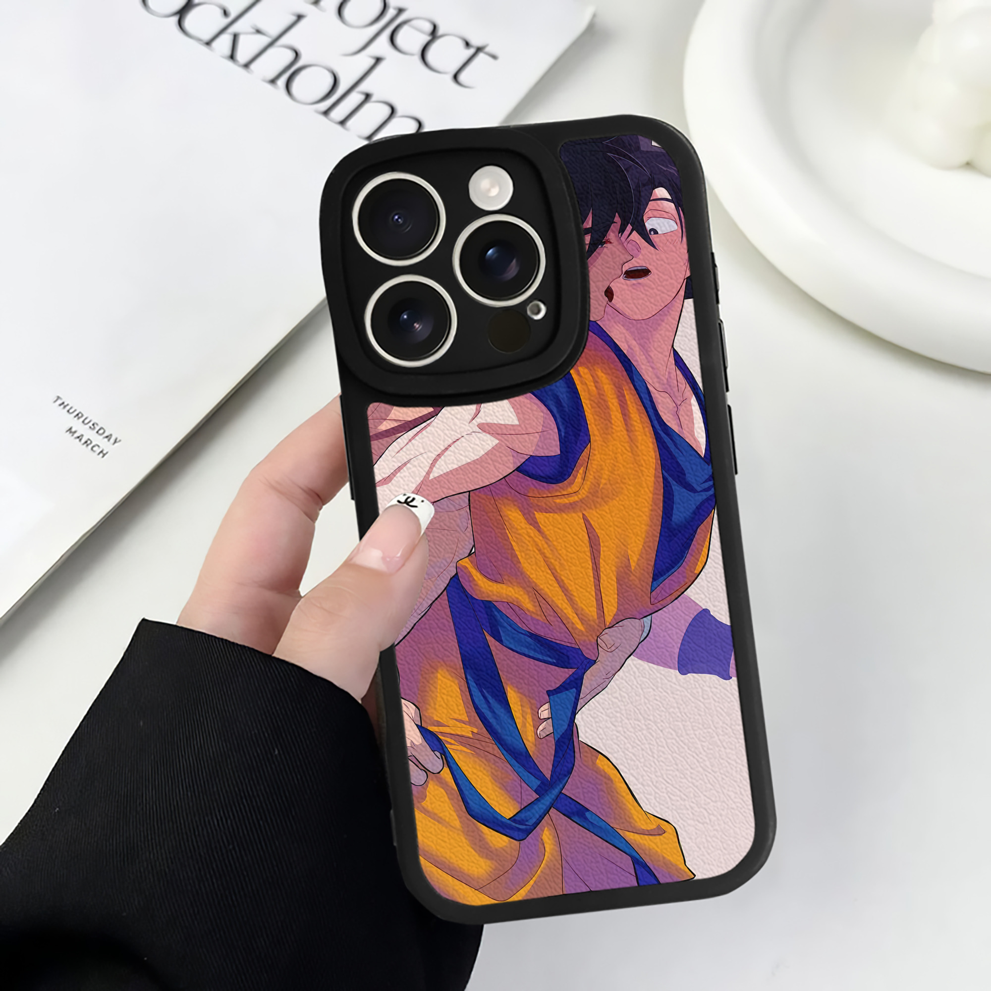 （画像用） ドラゴンボール DRAGON BALL 【iPhone 16シリーズ対応】シリコンスマホケース（レザー調） 材質：シリコン